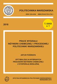 Okładka: Optymalizacja wybranych procesów inżynierii chemicznej z dyspersją wzdłużną