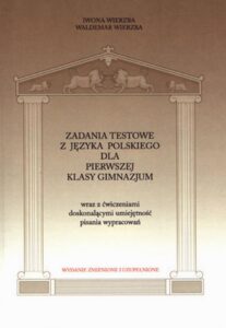 Okładka: Zadania testowe z języka polskiego dla pierwszej klasy gimnazjum