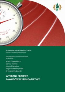 Okładka: Wybrane przepisy zawodów w lekkoatletyce