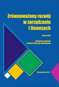 Okładka: Zrównoważony rozwój w zarządzaniu i finansach