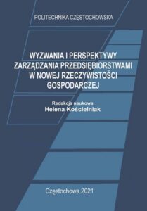 Okładka: Wyzwania i perspektywy zarządzania przedsiębiorstwami w nowej rzeczywistości gospodarczej