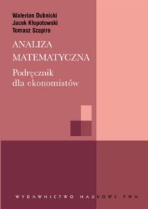 Okładka: Analiza matematyczna. Podręcznik dla ekonomistów