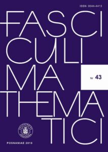 Okładka: Fasciculi Mathematici 2010/43