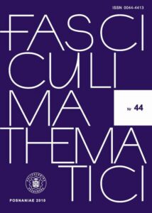 Okładka: Fasciculi Mathematici 2010/44