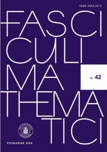 Okładka: Fasciculi Mathematici 2009/42
