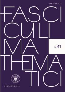 Okładka: Fasciculi Mathematici, 2009/41