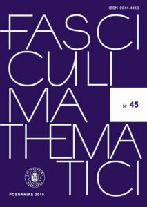 Okładka: Fasciculi Mathematici 2010/45