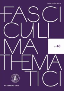 Okładka: Fasciculi Mathematici, 2008/40