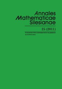 Okładka: Annales Mathematicae Silesianae. T. 25 (2011)
