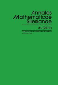 Okładka: Annales Mathematicae Silesianae. T. 24 (2010)