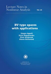 Okładka: BV type spaces with applications