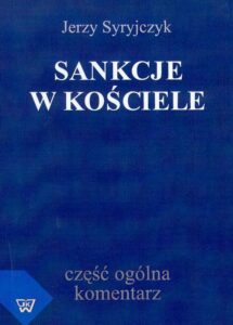 Okładka: Sankcje w kościele. część ogólna, komentarz