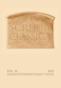 Okładka: Scripta Classica. Vol. 10