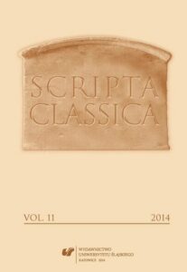 Okładka: Scripta Classica. Vol. 11