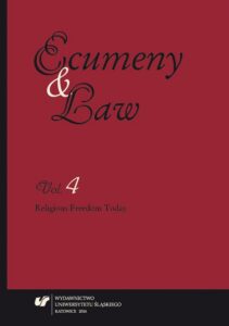 Okładka: Ecumeny and Law 2016. Vol. 4